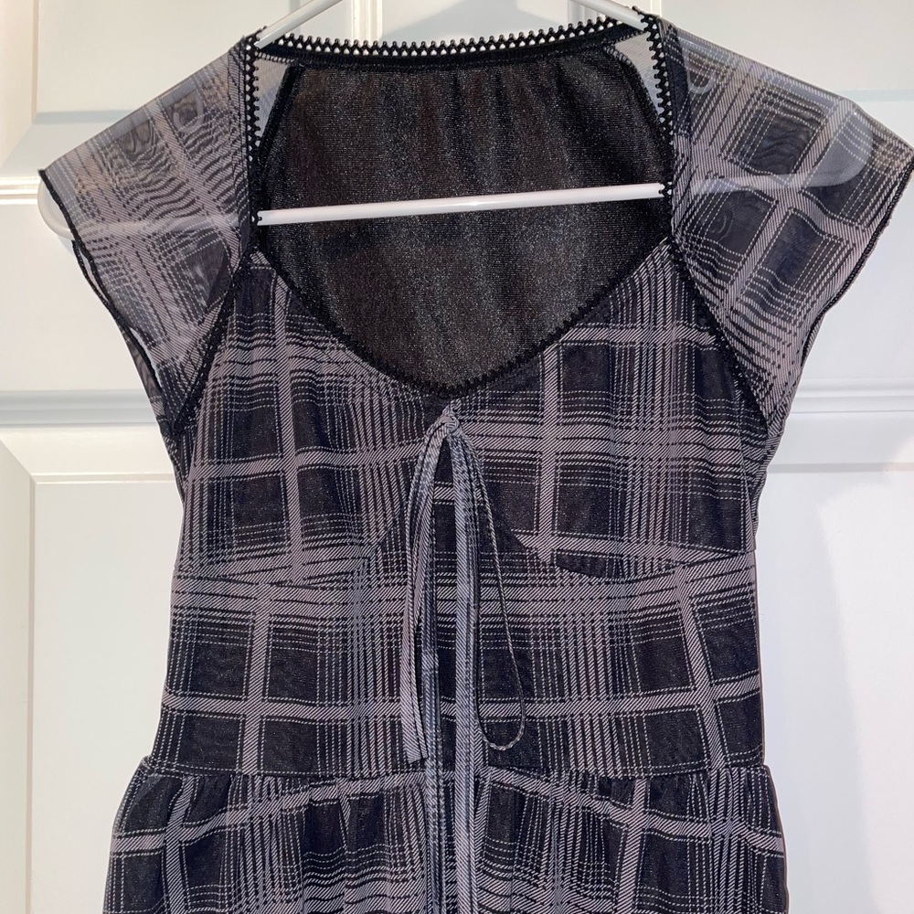 Plaid babydoll mini dress. Women’s size S